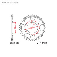   Jt Sprockets Jtr1489-43,  525, 43 