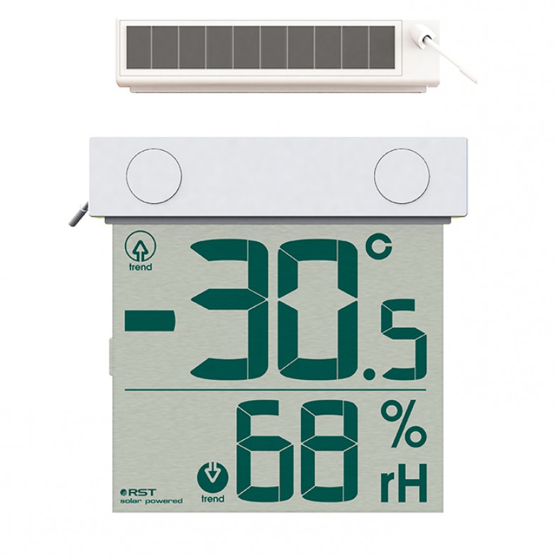 Цифровой термометр гигрометр с солнечной батареей Rst01378