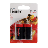 ��������� ������� Mirex, C, R14-2bl, 1.5�, �������, 2 ��.