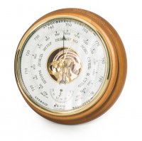 Барометр термометр бтк-сн 8, белый циферблат, 21х5см