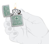  Zippo Luck Design   Brushed Chrome, /, 