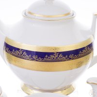    6  Falkenporzellan Constanza Cobalt Gold 17 