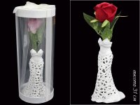 Ваза подарочная Rose в под.уп. 31см керамика