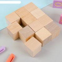 Кубики неокрашенные, 12 шт., размер кубика: 3,8 X 3,8 см