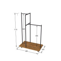   , 685 X 400 X 1110 ,   