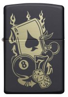  Zippo Gambling Design   Black Matte, /, 