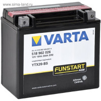   Varta 18  Moto Agm 518 902 026 (ytx20-bs)