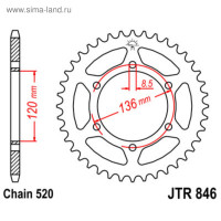 ������ �������, Jt Sprockets R846-45, ���� 520, 45 ������