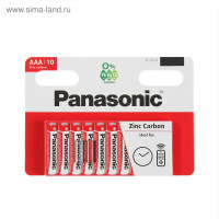   Panasonic Zinc Carbon, Aaa, R03-10bl, 1.5, , 10 .