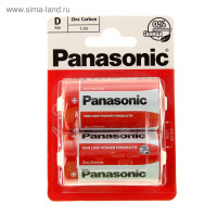   Panasonic Zinc Carbon, D, R20-2bl, 1.5, , 2 .