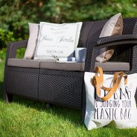   Keter Corfu Ii Love Seat Brown
