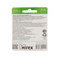  Mirex, Ni-mh, Aa, Hr6-2bl, 1.2, 1400 , , 2 .