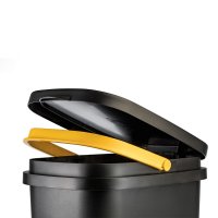 Мусорный бак с педалью Be-eco 20л, черный-желтый