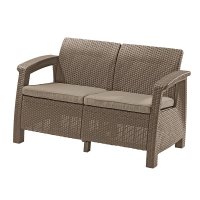   Keter Corfu Ii Love Seat Cappucino