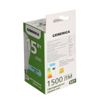   Generica A60, 15 , , 6500 , E27, 230 , Ll-a60-15-230-65-e27-g