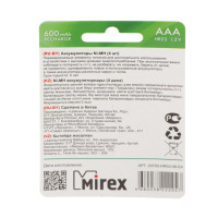  Mirex, Ni-mh, Aaa, Hr03-4bl, 1.2, 600 , , 4 .