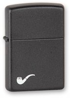 218pl    Blk Matt Pipe Ltr Zippo