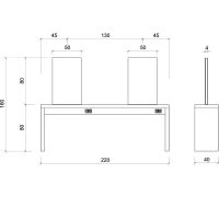   Jadbar Rectangular Shape Mirror 4p