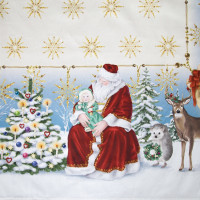    Christmas Time:   150x180  +/-3   ,  40x40 -8 .,  100%