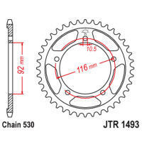   Jt Sprockets Jtr1493-42,  530, 42 