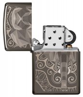  Zippo Elephant Fancy Fill Design   Black Ice, /