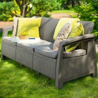   Keter Corfu Ii Love Seat Max Cappuccino