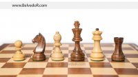 Шахматы классические, доска дуб 45х45, фигуры самшит и палисандр 8,3см