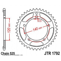   Jt Sprockets Jtr1792-45,  525, 45 