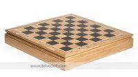 Шахматы классические, доска дуб 45х45, фигуры самшит и палисандр 8,3см