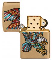  Zippo Tattoo Eagle   Brushed Brass, /, 