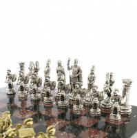 Подарочные шахматы "древний рим" доска 44х44 см лемезит фигуры металл
