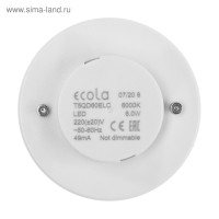   Ecola Tablet, Gx53, 6 , 6000 , 220 , 27x75 ,  