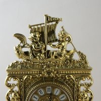 Часы каминные из бронзы корабль, (плоские)
